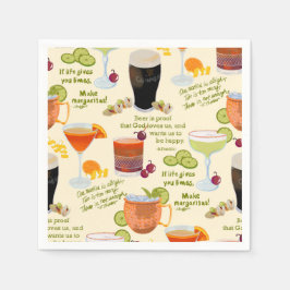 Serviette En Papier Cocktails et conversation