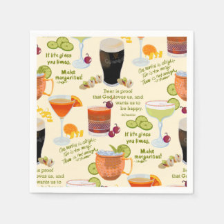 Serviette En Papier Cocktails et conversation