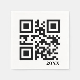 Serviette En Papier Code QR de Noël