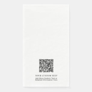 Serviette En Papier Code QR personnalisé de marque simple promotion pr