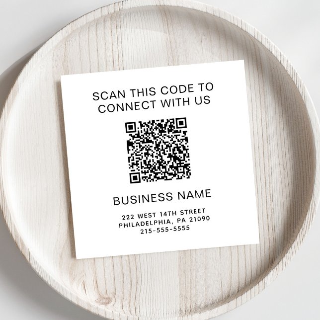 Serviette En Papier Code QR promotionnel (Modern QR Code Company Promotional Napkins)