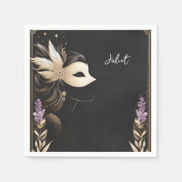 Serviette En Papier Code vestimentaire Bal masqué de promo Cérémonie d