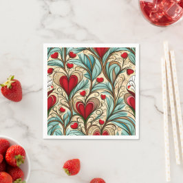 Serviette En Papier Coeur