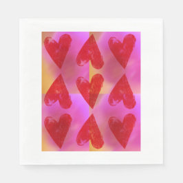 Serviette En Papier Coeur d'amour Cosmique