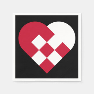 Serviette En Papier Coeur de Yule scandinave