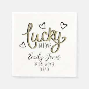 Serviette En Papier Cœurs Chanceux en Amour Baby Shower