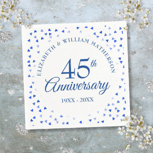 Serviette En Papier Cœurs d'amour Confetti 65e anniversaire de mariage