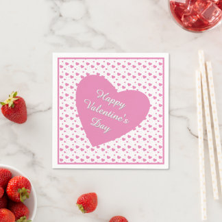 Serviette En Papier Coeurs roses mignons motif romantique