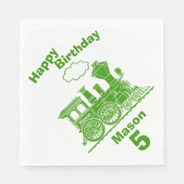 Serviette En Papier Coffrets de 5e anniversaire des garçons de train v