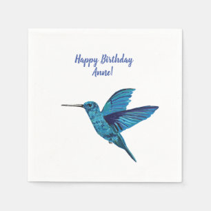 Serviette En Papier Colibri bleu
