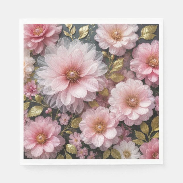 Serviette En Papier Collection Cosmos rose (Devant)