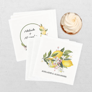 Serviette En Papier Collection de mariage Méditerranéenne Citron Citru