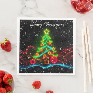 Serviette En Papier Collection de Noël moderne Neon