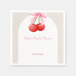 Serviette En Papier collection de nuptiale cerise rose