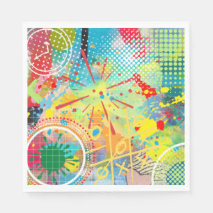 Serviette En Papier Collection d'explosions de couleur