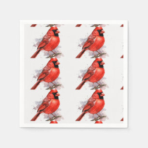 Serviette En Papier Collection d'oiseaux (cardinaux)