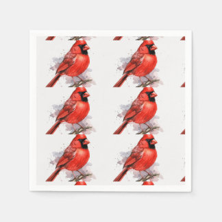 Serviette En Papier Collection d'oiseaux (cardinaux)