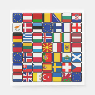 Serviette En Papier Collection internationale du drapeau