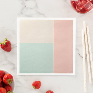 Serviette En Papier Collection Populaire Abstraite Rose Menthe