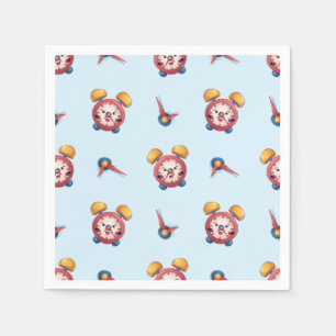 Serviette En Papier Collection Smart Clock - Bleu