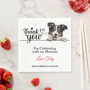 Serviette En Papier Collie Mariage Merci