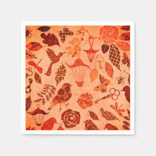 Serviette En Papier Collier du jardin d'automne rustique automne vinta