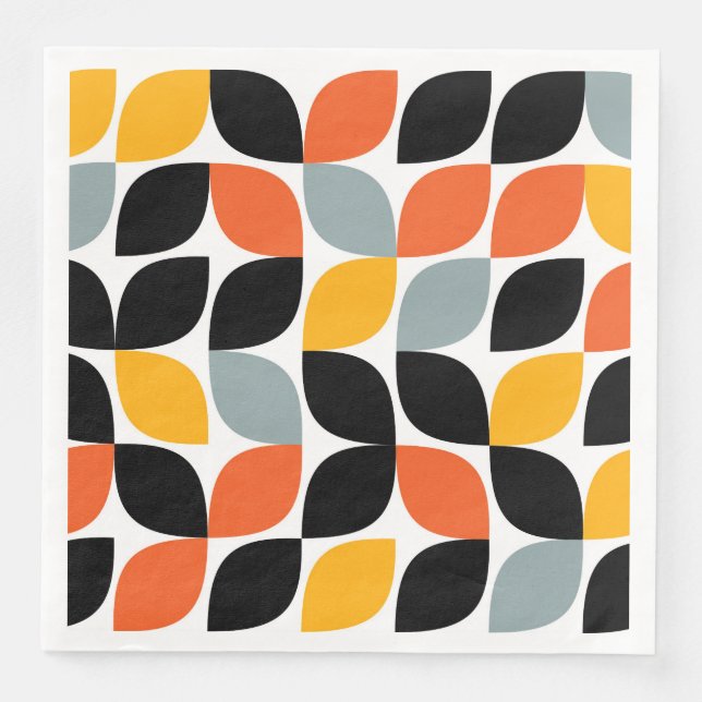 Serviette En Papier Coloré, unique, tendance, concept de feuille urbai (Devant)