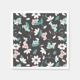 Serviette En Papier Colorful Koala Pattern Cute Animal and Floral