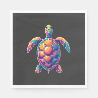 Serviette En Papier Colorful Splash Eastern Box Turtle (2)