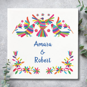 SERVIETTE EN PAPIER COLORFULL OTOMI MEXICAN