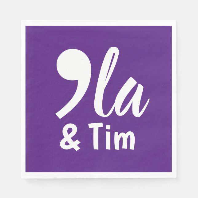 Serviette En Papier Comma Kamala et Tim 2024 (Devant)