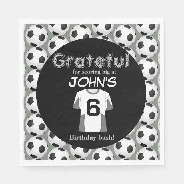 Serviette En Papier Commencez la fête du 6e anniversaire (Devant)