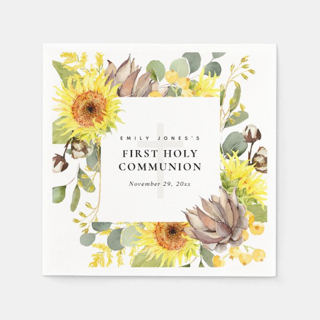 SERVIETTE EN PAPIER COMMUNAUTÉ FLORALE D'EUCALYPTUS D'ESPÈCE (Devant)