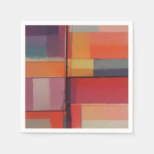 Serviette En Papier Composition moderne Oeuvre Abstraite
