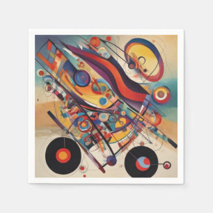 Serviette En Papier Composition moderne Oeuvre Abstraite