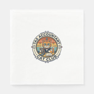 Serviette En Papier Comptable fiscal chat mignon kitty design - Compte