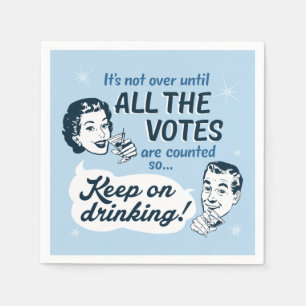 Serviette En Papier Compter tous les votes   Papier   Funny rétro
