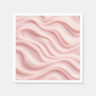 Serviette En Papier Conception Abstraite Crème Rose