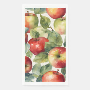 Serviette En Papier Conception aquarelle de pommes fraîches