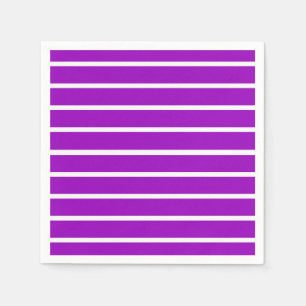 Serviette En Papier Conception de bandes violettes et blanches