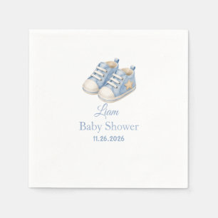 Serviette En Papier Conception de bottines bleues preppy pour serviett