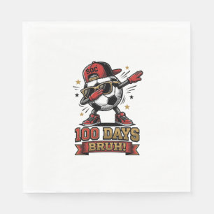 Serviette En Papier Conception de chemise de soccer Dabbing 100 jours 