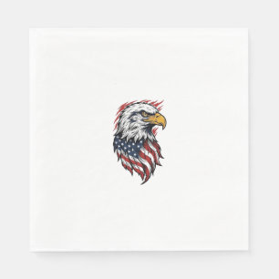 Serviette En Papier Conception de chemise vectorielle d'aigle patrioti