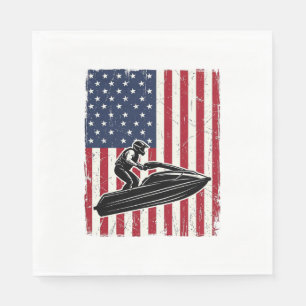 Serviette En Papier Conception de chemise vectorielle vintage jet ski