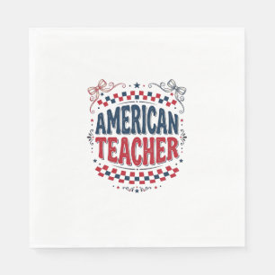 Serviette En Papier Conception de chemise vintage patriotique pour ens