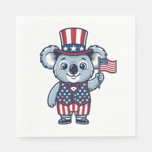 Serviette En Papier Conception de chemise vintage vecteur koala patrio