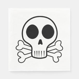 Serviette En Papier Conception de crâne de pirate