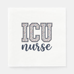 Serviette En Papier Conception de maillot universitaire floral d'infir