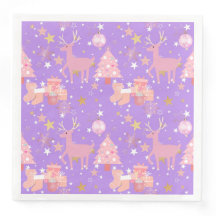 Conception de Noël rose et violet et or
