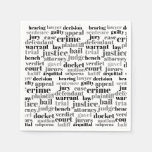 Conception de nuage de mots juridiques judiciaires